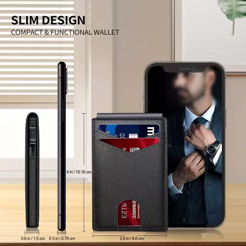Porte-cartes anti-RFID design fin et décontracté