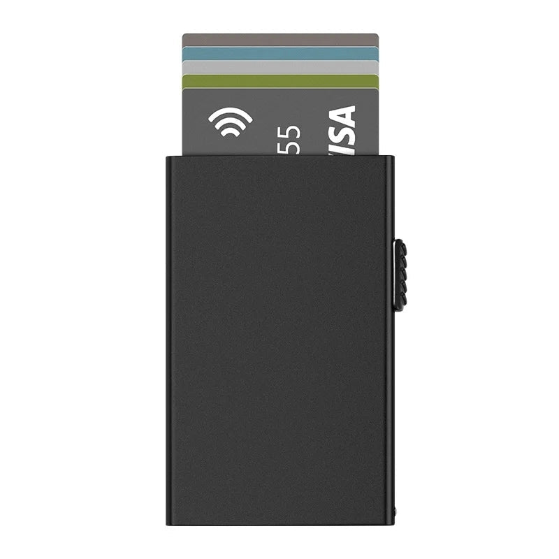 Porte-cartes anti-RFID minimaliste en aluminium compact