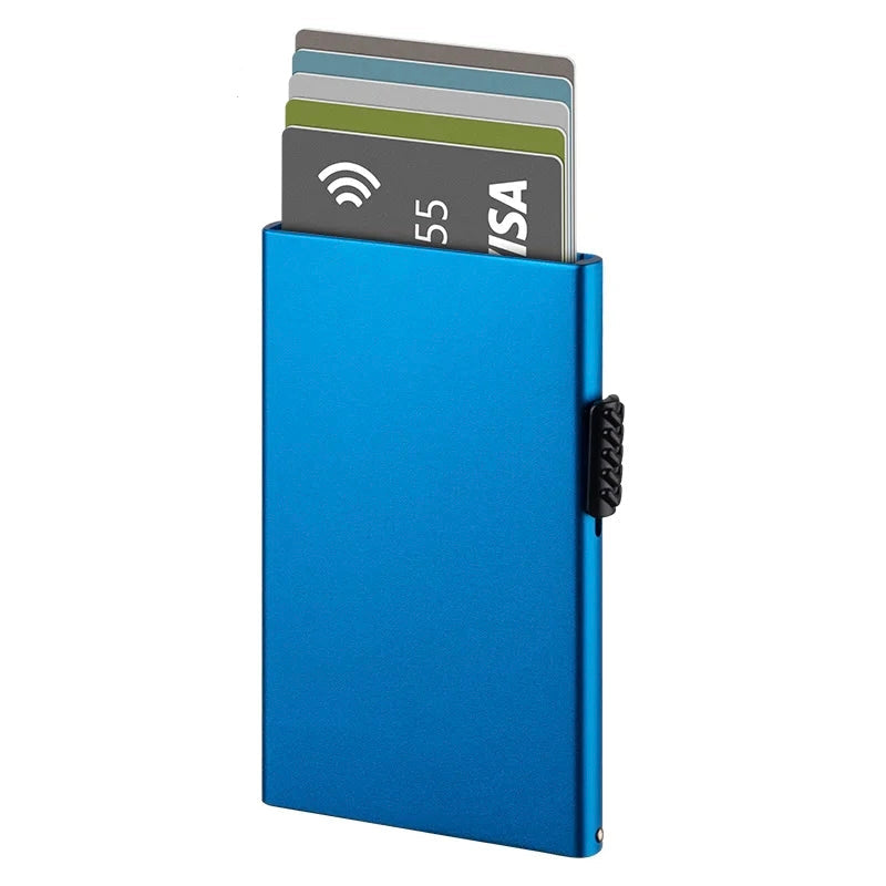 Porte-cartes anti-RFID minimaliste en aluminium compact